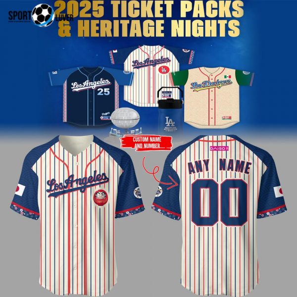 Los Angeles Dodger MLB 2025 “Japanese Heritage Night 2025” Custom name Jersey