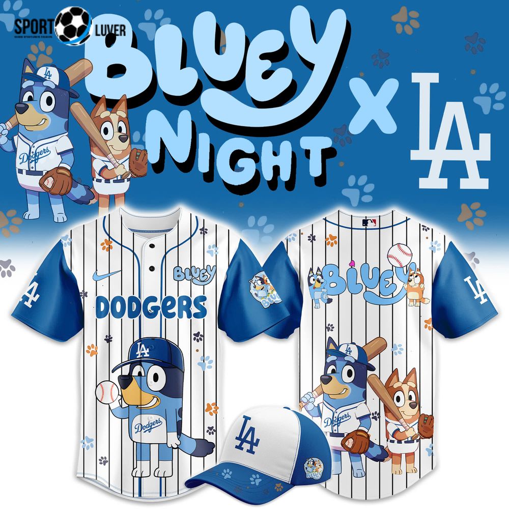 Los Angeles Dodgers Bluey Night 2025 Jersey Los Angeles Dodgers Bluey Night 2025 Jersey