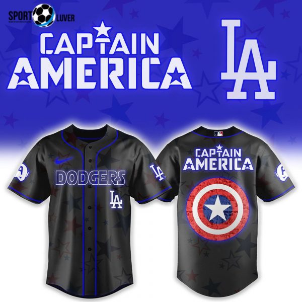 Los Angeles Dodgers Captain America Avengers Jersey