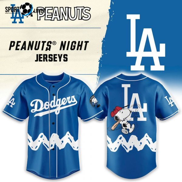 Los Angeles Dodgers Peanut Snoopy Night 2025 Blue Jersey
