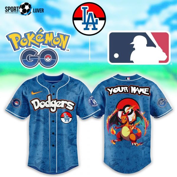 Los Angeles Dodgers x Pokemon Go Charizard Jersey