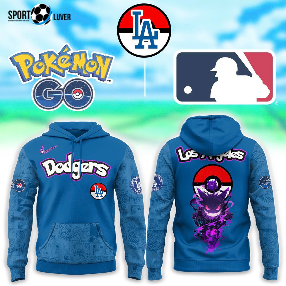 Los Angeles Dodgers x Pokemon Go Gengar Hoodie Los Angeles Dodgers x Pokemon Go Gengar Hoodie