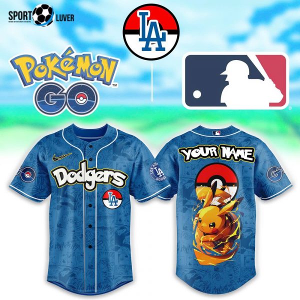 Los Angeles Dodgers x Pokemon Go Pikachu Jersey