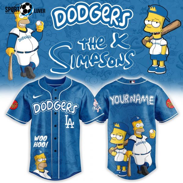 Los Angeles Dodgers x The Simpsons Heritage Blue Jersey