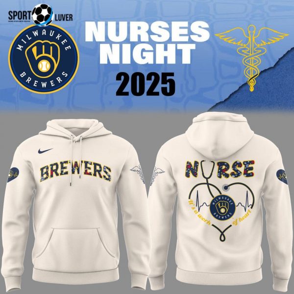Milwaukee Brewers NURSES NIGHT White Hoodie